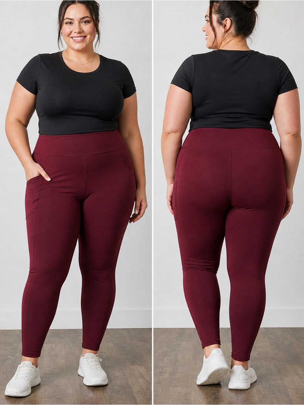 Fabletics PureLuxe Burgundy Active leggings